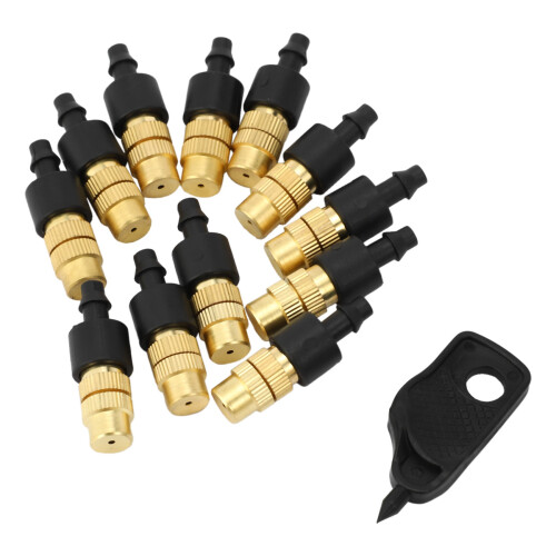 1 Set Adjustable Misting Nozzle for Gardening Sprinkle Brass Sprayer 2