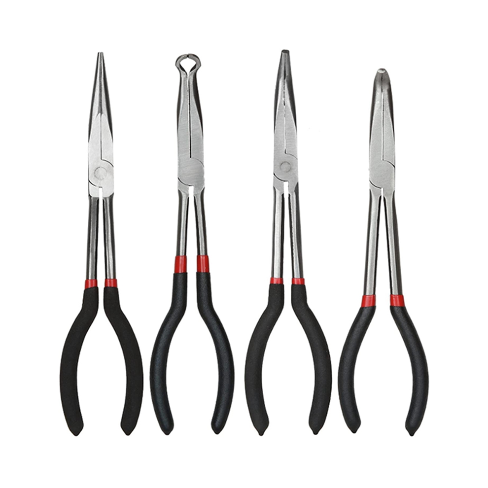 11-Inch Long Needle-Nosed Pliers Include Straight, 45-Degree, 90-Degree And O-Type 4853080291853