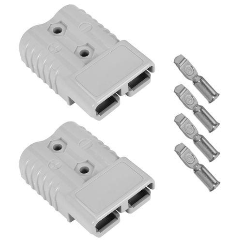 2 Pcs Quick Connect Plug 175A 600V Battery Grey for Maximum 1AWG Wire 2