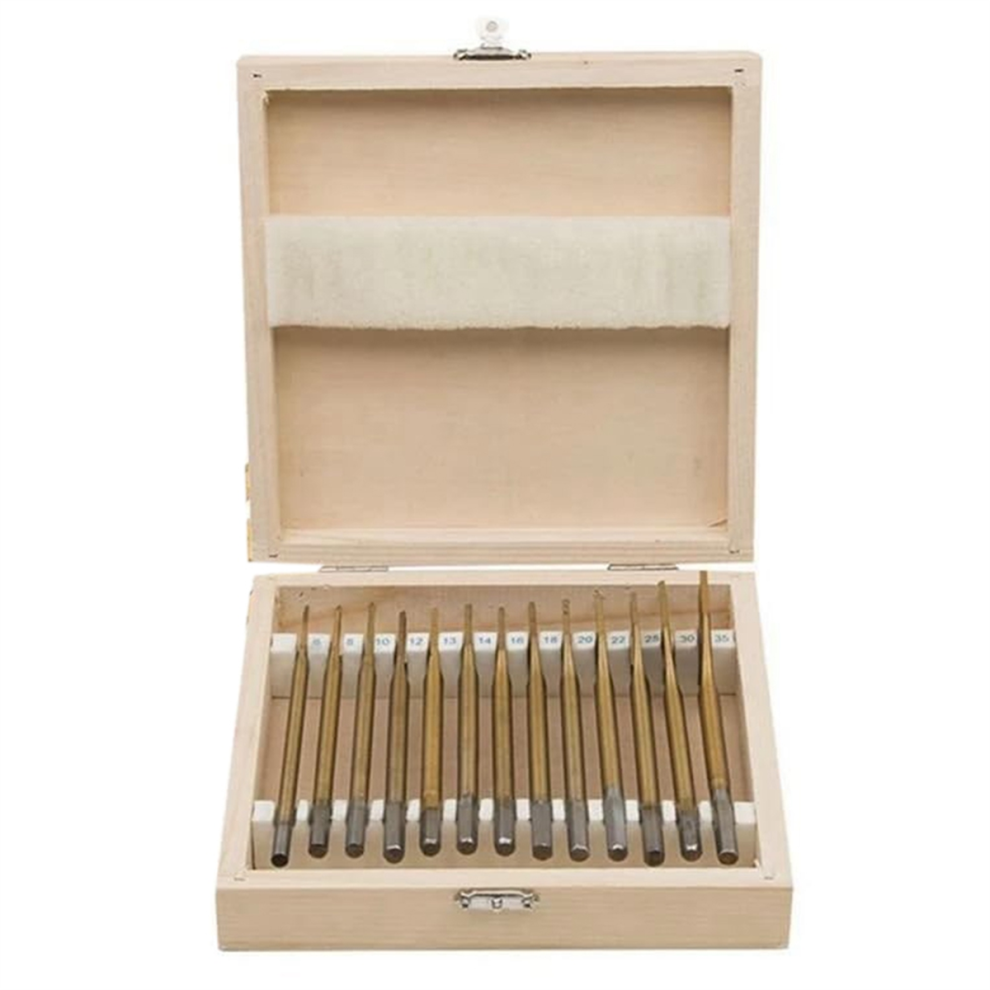 13Pcs Titanium Plated Flattened Drill Bit Set Hex Shank Woodworking Hole Opener 6-35mm-image-OPC-PJQHCH7-NEW
