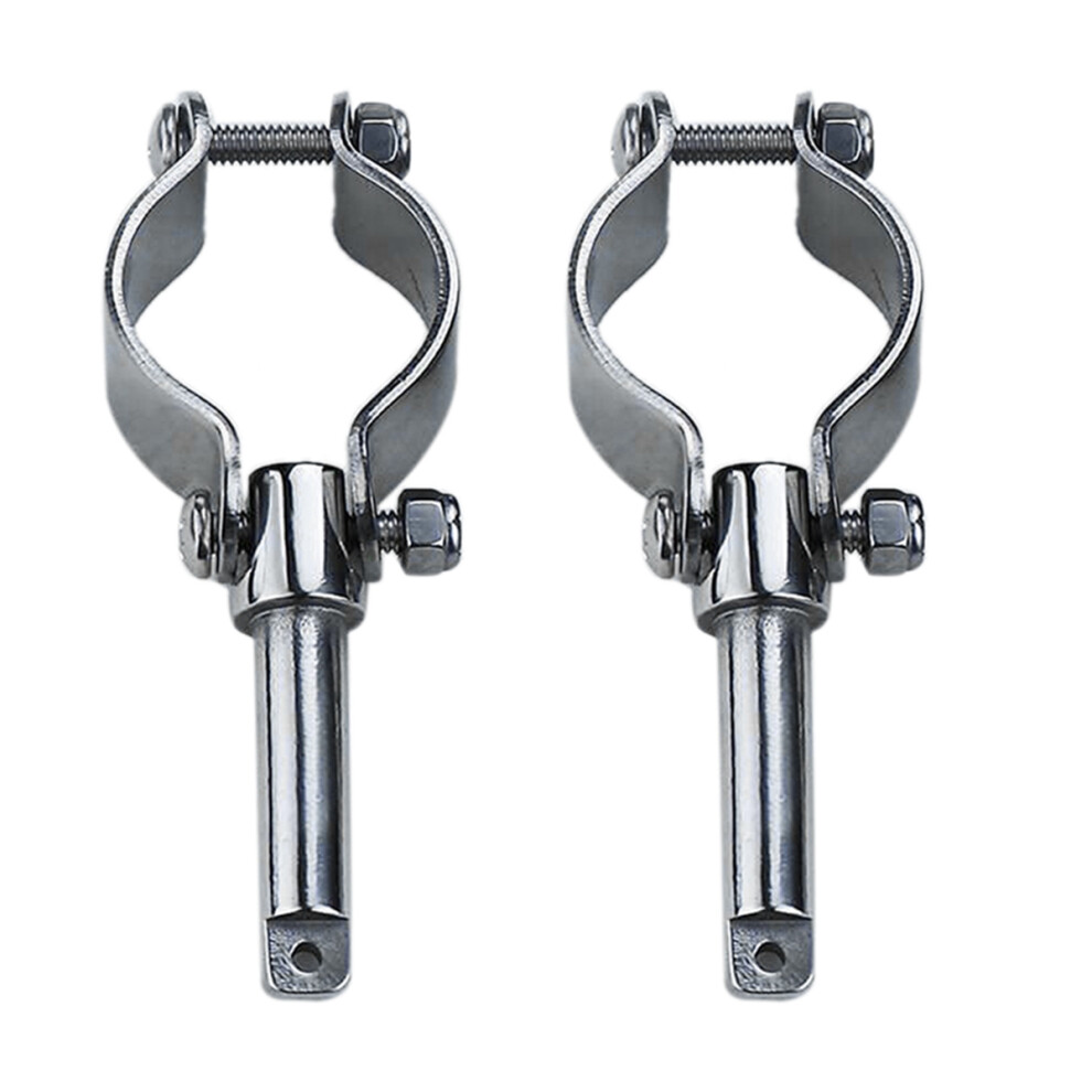 Jojomino Boat Stainless Steel Row Lock Side Mount Line Oar Lock Socket Marine Yacht (2 Per Pack)
