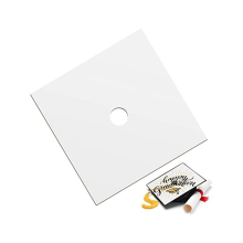 Sublimation Blanks Graduation Topper Heat Transfer Plate, MDF Adhesive Grad Hat Topper Decorations for Party Supplies 1