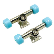 2Pieces Finger Skateboard Deck Bracket Alloy Parts for Mini Board Roller Skate Scooter Model,Blue