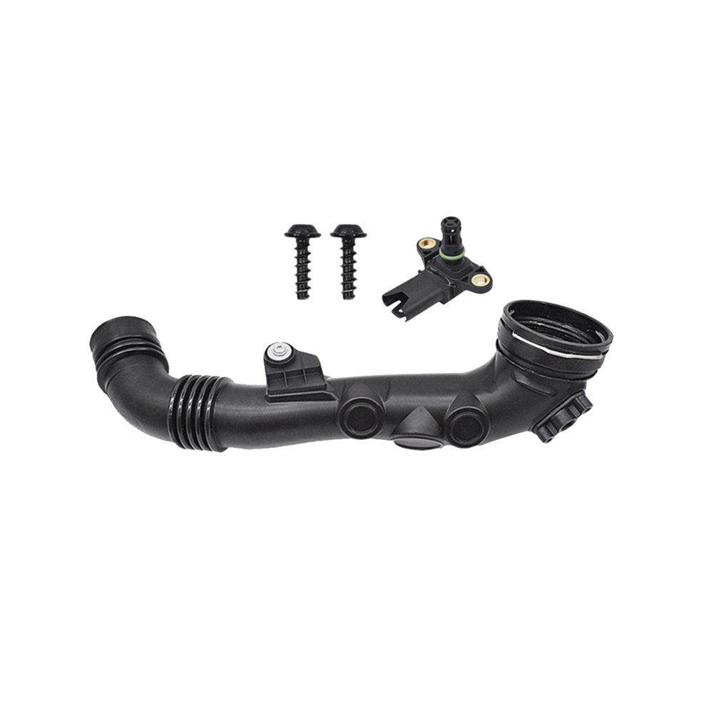 13717615026, 13717599294 For 335I E92 E93 E80 E90 Auto Throttle Valve Intercooler Inlet Duct With Sensor Black 4851195668898