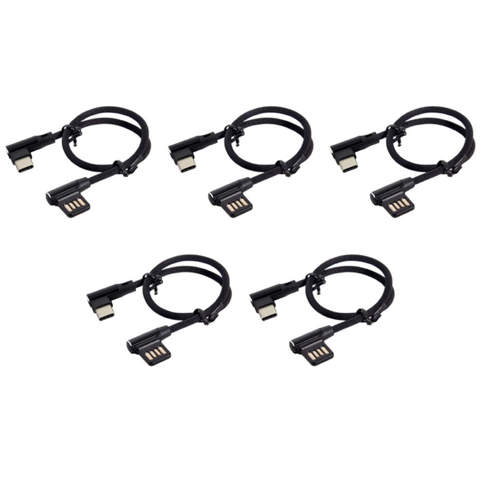 5X Usb-C 3.1 Type-C To Left Right Angled 90 Degree Usb 2.0 Data Cable With Sleeve For Tablet & Phone 15Cm 4853330395737