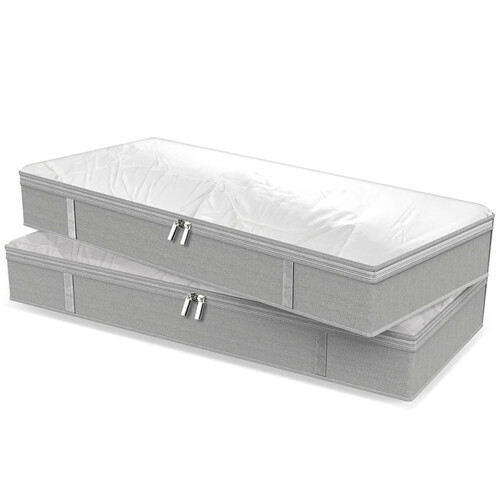 6X Foldable Under Bed Bags Large Storage Boxes Thick Breathable Underbed Clothes Organizer 1