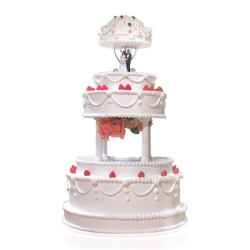 16Pcs White Small+Large Plastic Cake Pillars,Wedding Pillars Stand,Fondant Support Mold 1