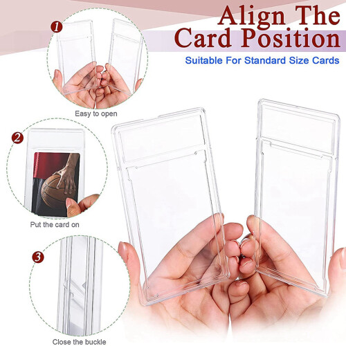 Trading Cards Protector Case Acrylic with Label Position (24 Pieces) 1