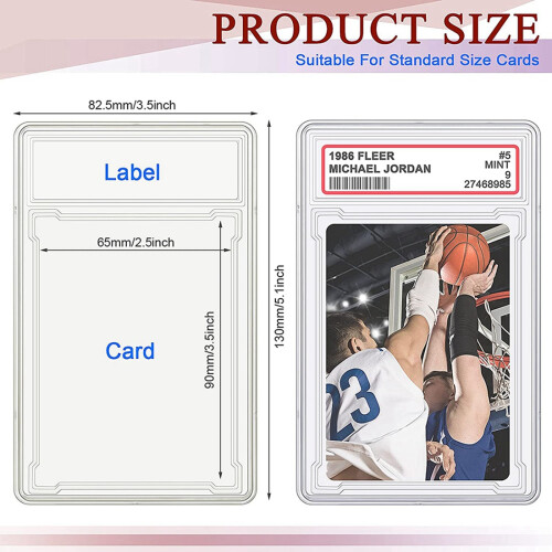 Trading Cards Protector Case Acrylic with Label Position (24 Pieces) 2