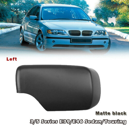 Left Side Matte Black Rearview Door Mirror Cover Cap 1