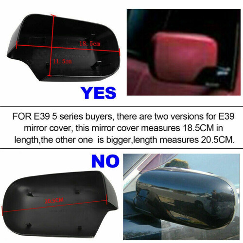 Left Side Matte Black Rearview Door Mirror Cover Cap 2