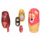 6Pcs Russian Nesting Dolls Kit Wooden Cartoon 8