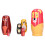 6Pcs Russian Nesting Dolls Kit Wooden Cartoon 7