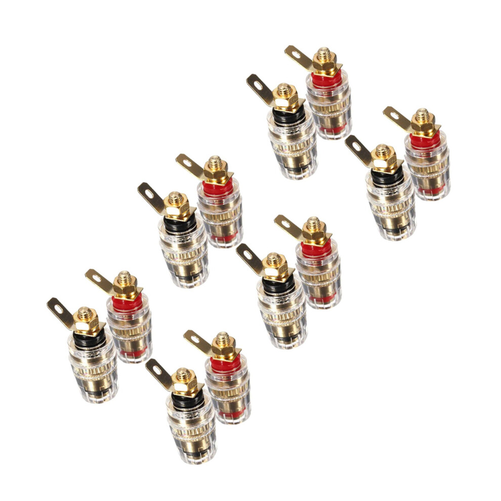 New 12Pc Amplifier Speaker Terminal Binding Post 4Mm Banana Plug Jack 4853330310433