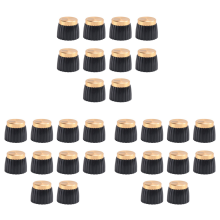 30x Guitar AMP Amplifier Knobs Push-on Black+Gold Cap for