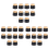 30x Guitar AMP Amplifier Knobs Push-on Black+Gold Cap for 1
