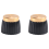 30x Guitar AMP Amplifier Knobs Push-on Black+Gold Cap for 6