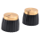 30x Guitar AMP Amplifier Knobs Push-on Black+Gold Cap for 4