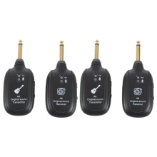 2X UHF Gitarre Wireless System Sender Empfänger Eingebaute Wiederaufladbare
