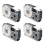 4 Pack 12mm Black on White Label Tape 1