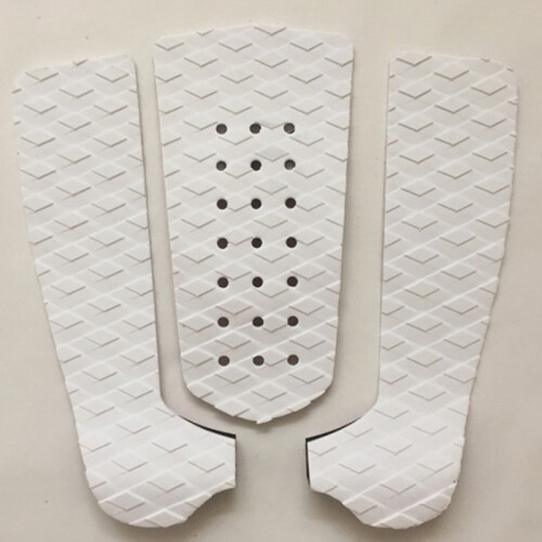 Surfboard Pad EVA Deck Tail Pads Dreiteilig Weiß mit Löchern 1