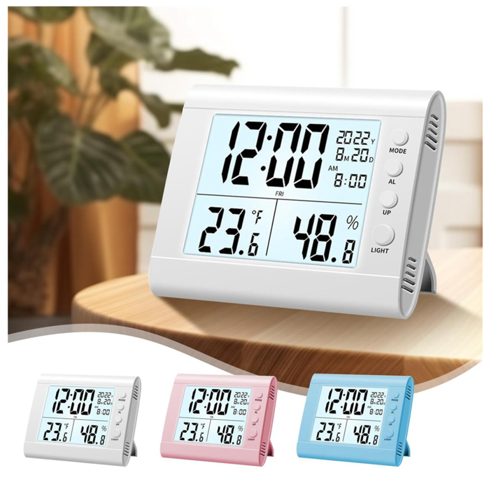 LED Display Electronic Clock Alarm Temperature Desk Clock,B-image-OPC-PJQHY2X-NEW