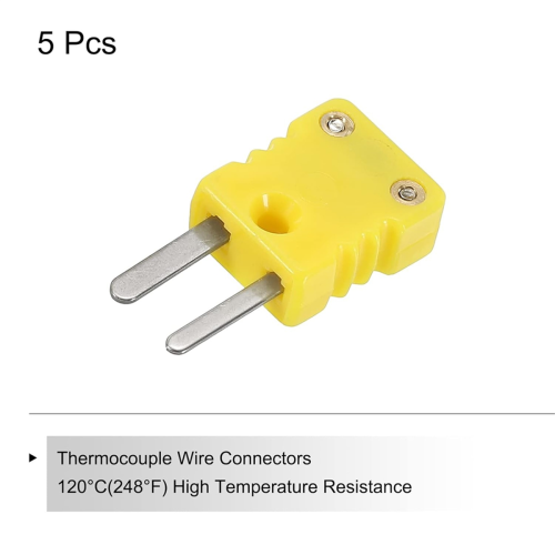 Mini Type K Thermocouple Connector Male Plug Adapter 2