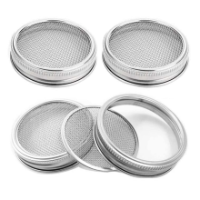 Edelstahl-Keimglasdeckel für breite und offene Mason-Gläser