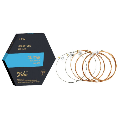 Coated Phosphor Bronze Guitar Strings,6Pcs 2