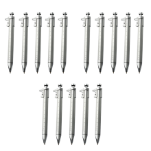 15Pcs Multifunction 1.0mm Gel Ink Pen Vernier Caliper Roller Ball Stationery Ball-Point Pens Blue
