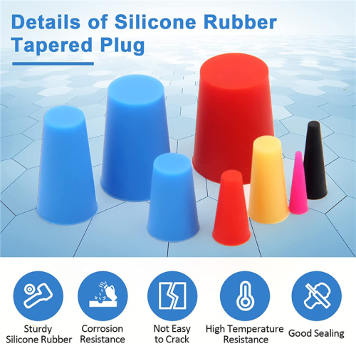 110PCS Silicone Rubber Tapered Plug, High-Temperature Resistant 2