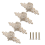 4 Pcs Euro Roses Cabinet Knobs with Backplate 1