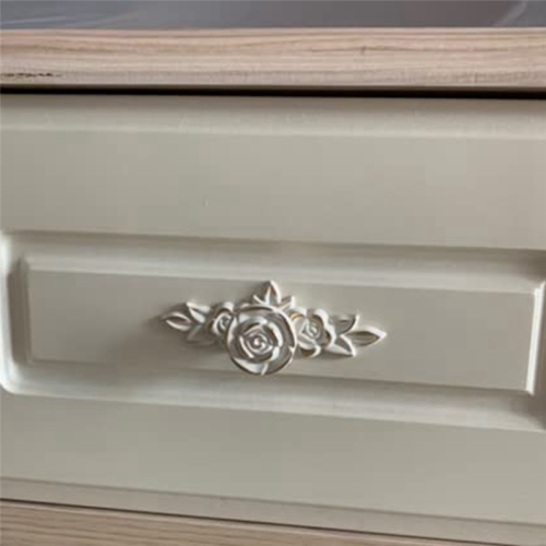 4 Pcs Euro Roses Cabinet Knobs with Backplate 2