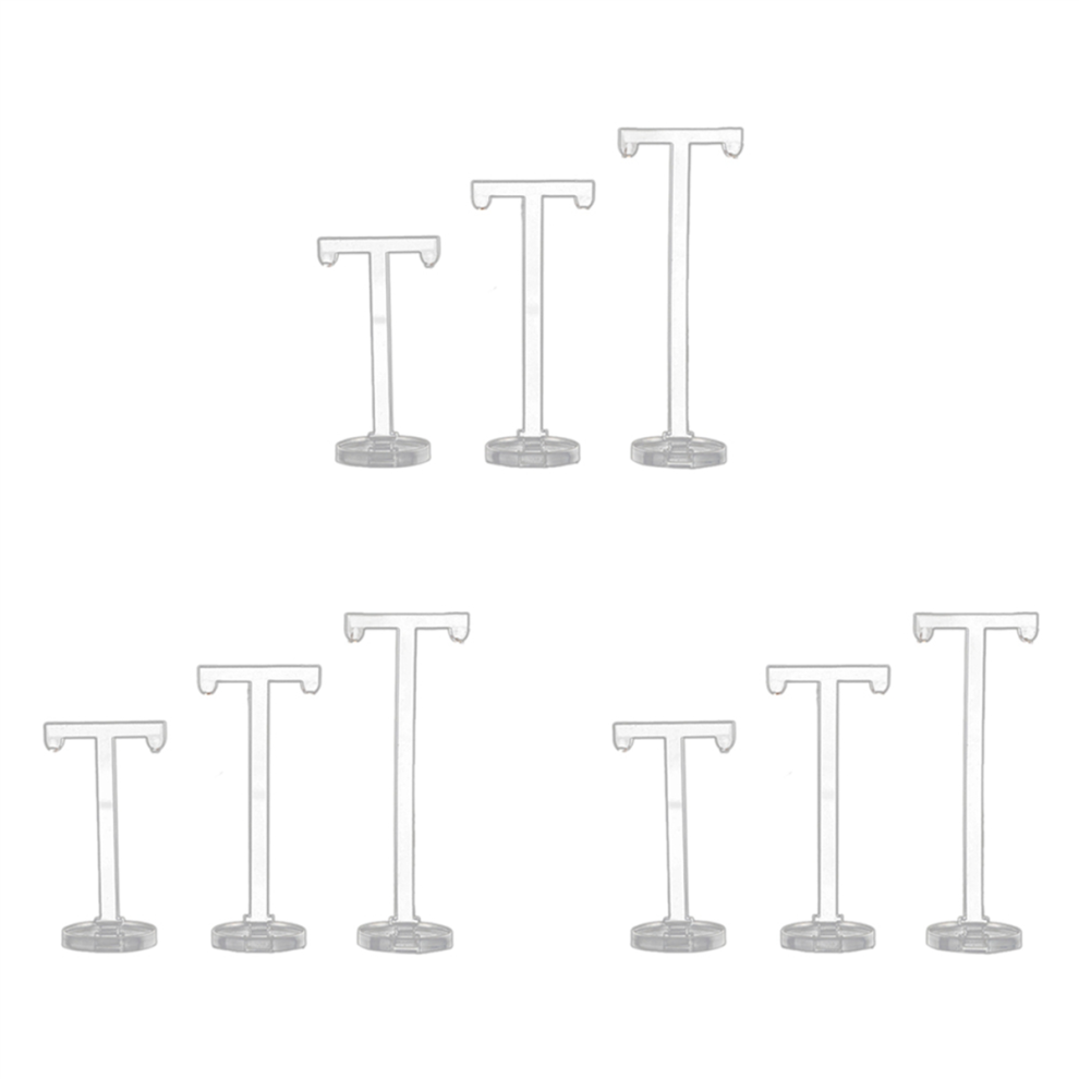 9Pcs Acrylic T Shape Earring Display Holder Stand Jewelry Organizer Jewellery Showing 4853330343929