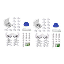 2er-Set LED-Lichtstreifen-Anschlüsse, 4-polige RGB-Lichtanschlüsse, lückenlose Anschlüsse, L-Form