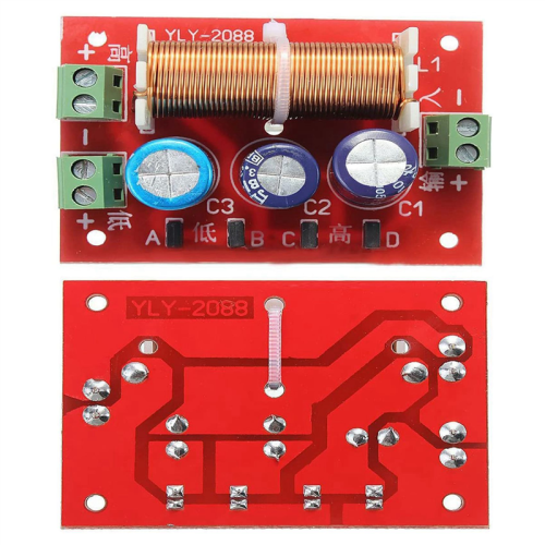 2X 400W Speaker Crossover 2 Way High-Low 4-16 Ohm Frequency Divider for 2