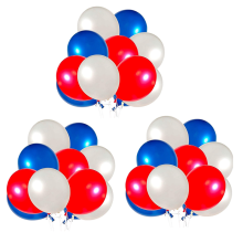 180 Pack Red White and Blue Balloons 12 Inch Latex Perfect Birthday Decoration for All Occasions