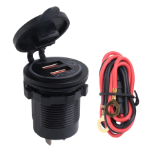 QC 3.0 Dual USB-Ladebuchse, für Auto, Marine, Boot, Motorrad, Rot