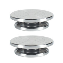 2 x 12/15 cm doppelseitiger Drehteller aus Aluminiumlegierung für Keramik-Ton-Skulptur-Plattform, Töpferscheibe, rotierende Werkzeuge
