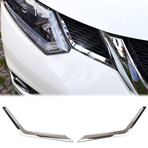 2Pcs Chrome Front Mesh Grille Grill Light Cover Trim for 1