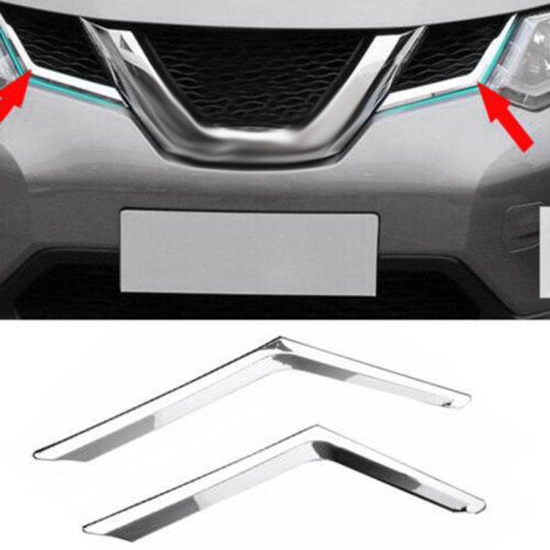 2Pcs Chrome Front Mesh Grille Grill Light Cover Trim for 2