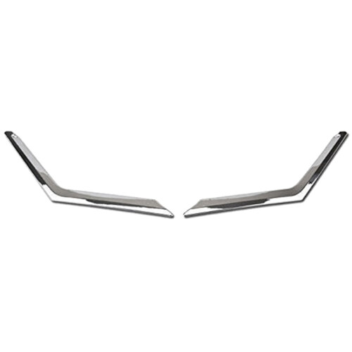 2Pcs Chrome Front Mesh Grille Grill Light Cover Trim for