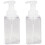 2 Pack Foaming Soap Dispenser 15Oz Plastic Pump Bottle - Clear 450Ml 1