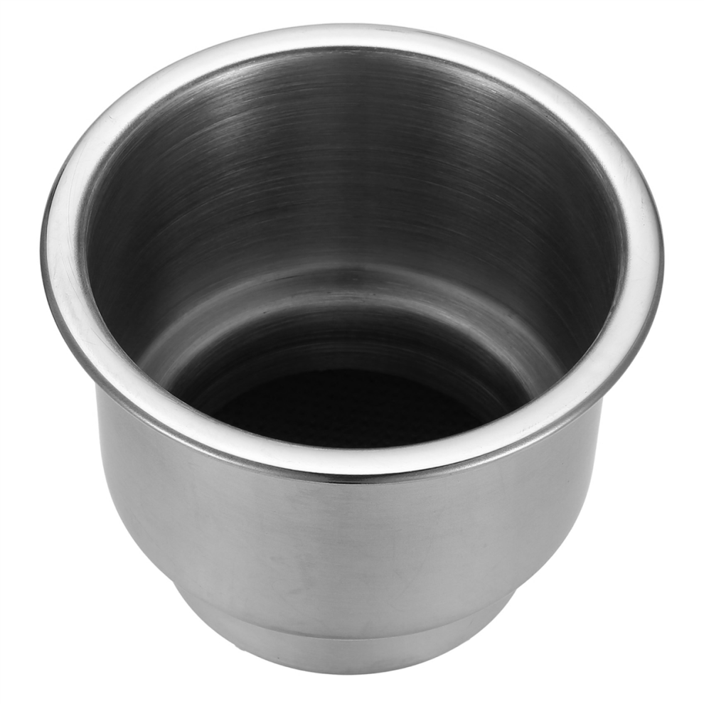 Stainless Steel Cup Drink Holder Brushed With Drain Boat Rv 4853440176431
