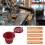 10 Stück Kaffeekapselfilter für mit Löffelbürste, Rot 6