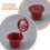 10 Stück Kaffeekapselfilter für mit Löffelbürste, Rot 4