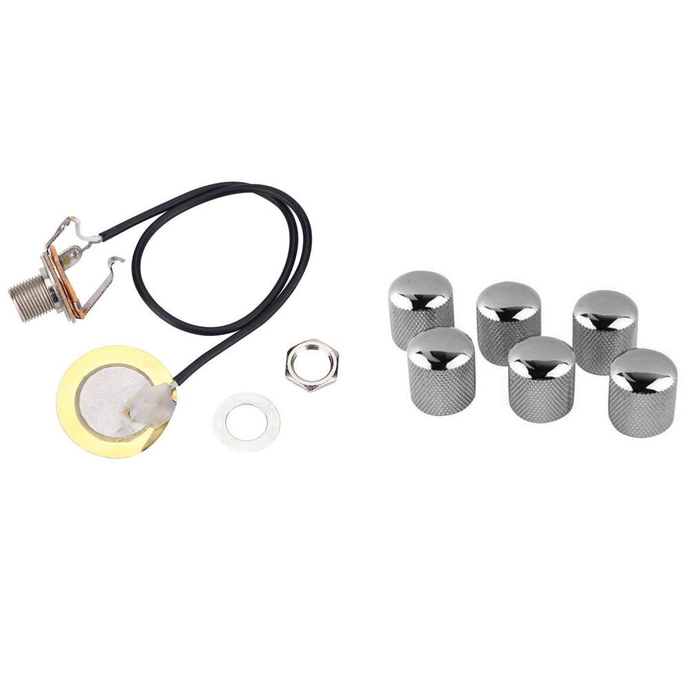 Acoustic Guitar Transducer Pre-Wired Amplifier Piezo Jack Pickup 4853440177896