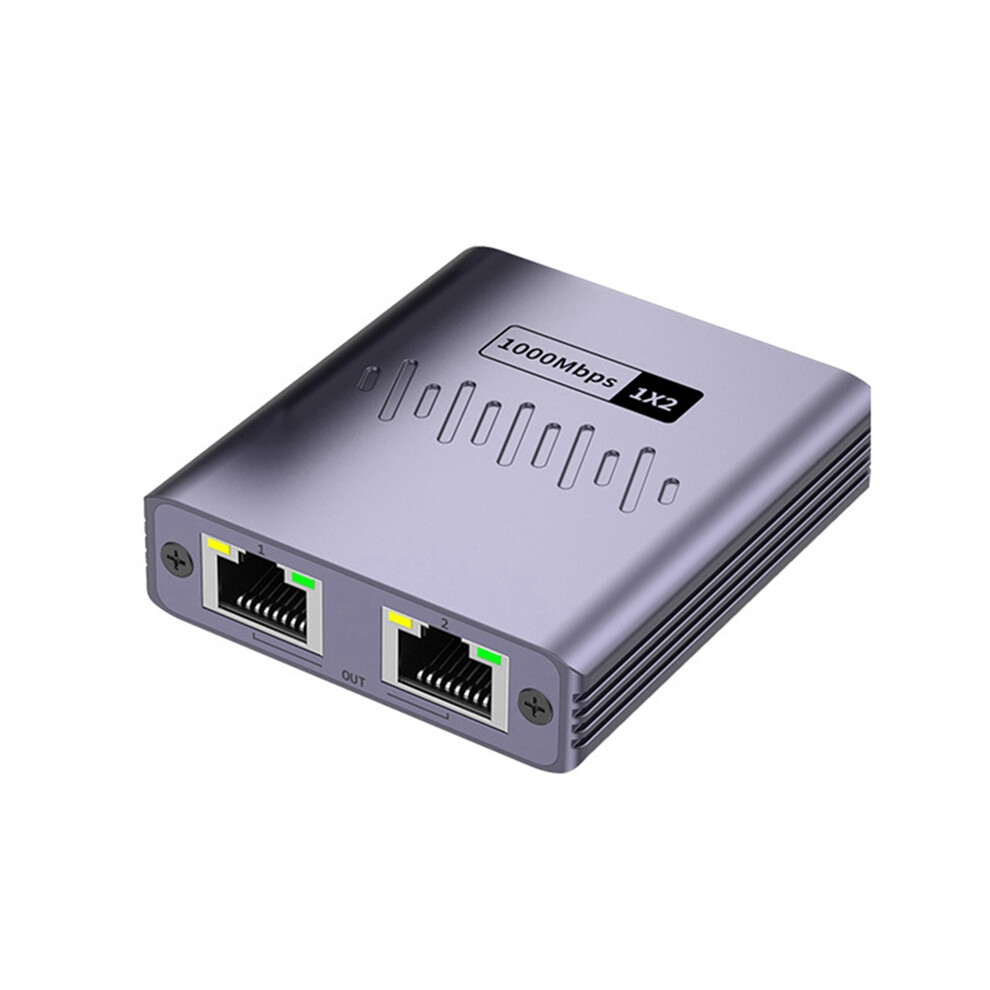 Network Cable Splitter, Gigabit Network Port Gray/Light 4853440185020