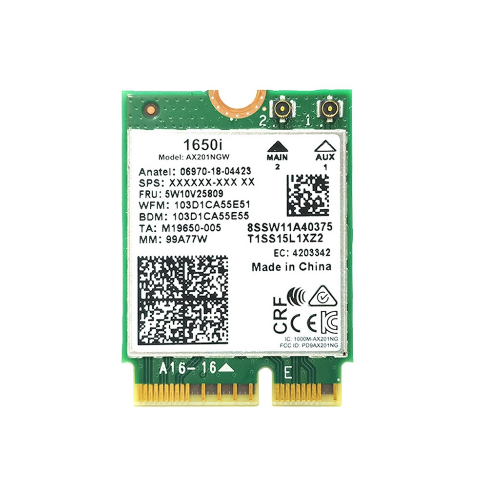 1650I Ax201ngw Wifi Card 3000Mbps Wifi6 2.4G/5G Dual-Band Cnvio2 4853440184825