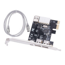 PCI-E 1X 1394 4-Port DV HD Video Capture Card Firewire
